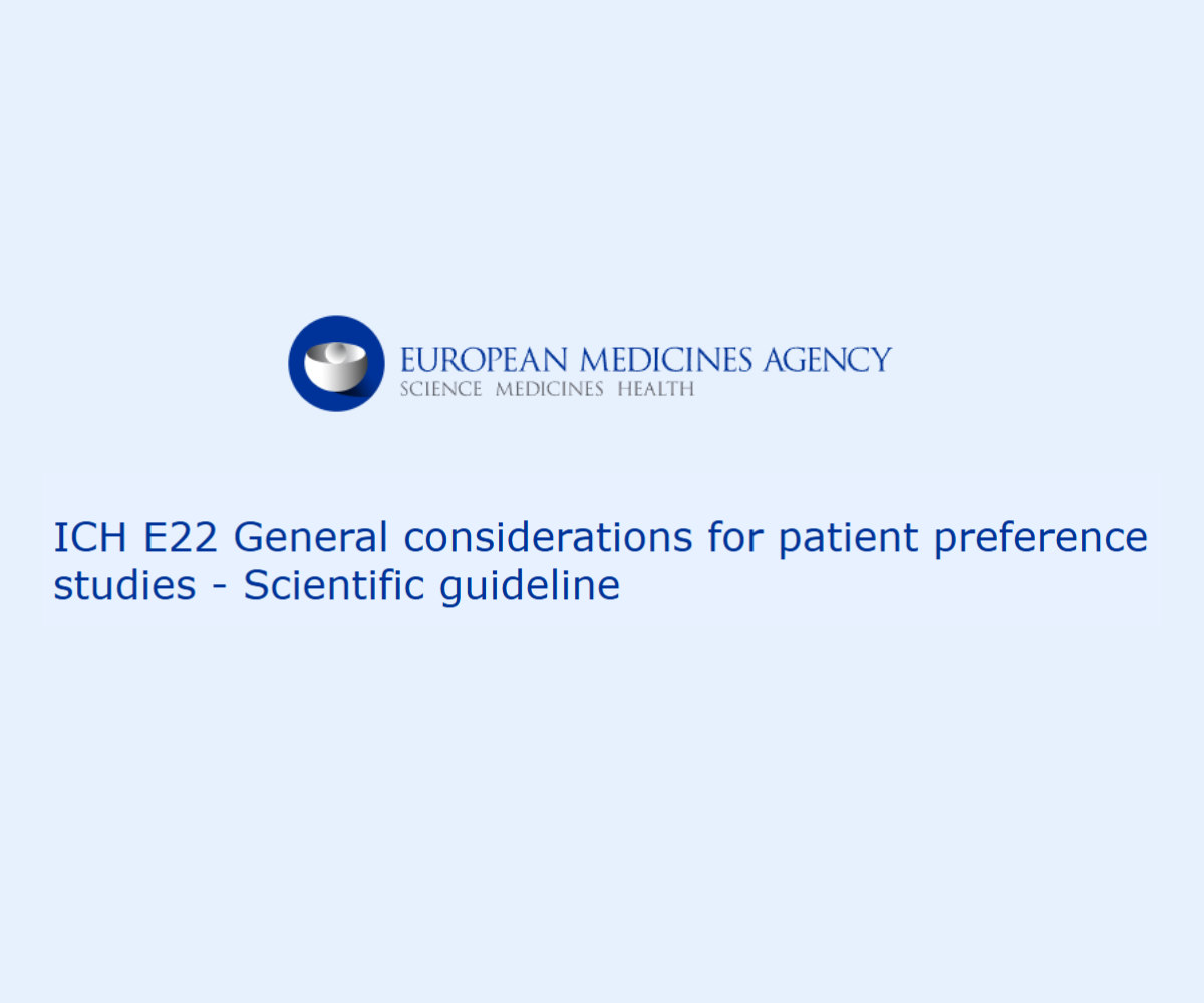 New scientific guideline for patient preference studies