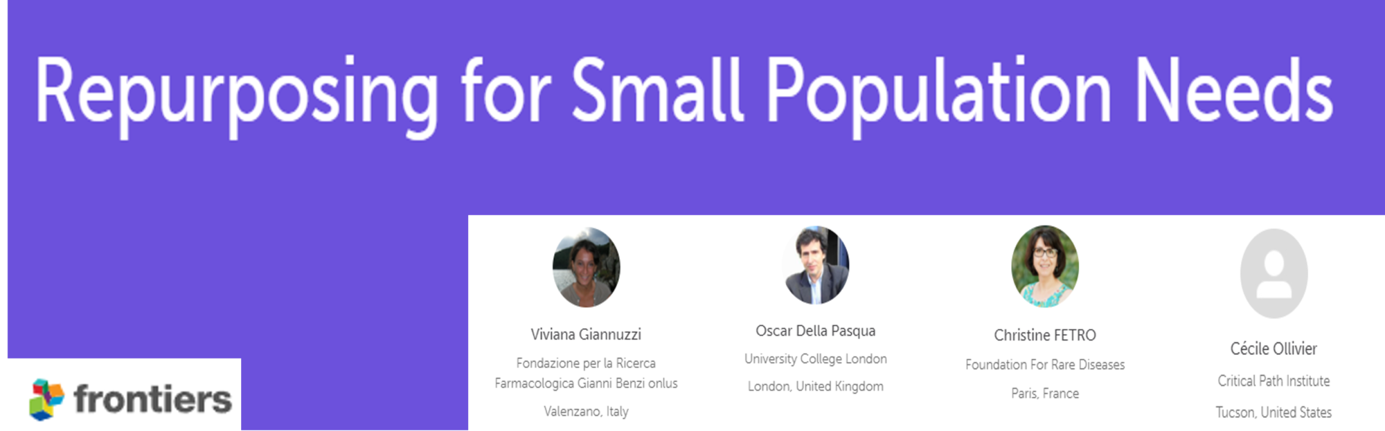 Drug repurposing for small populations in Frontiers in Medicine