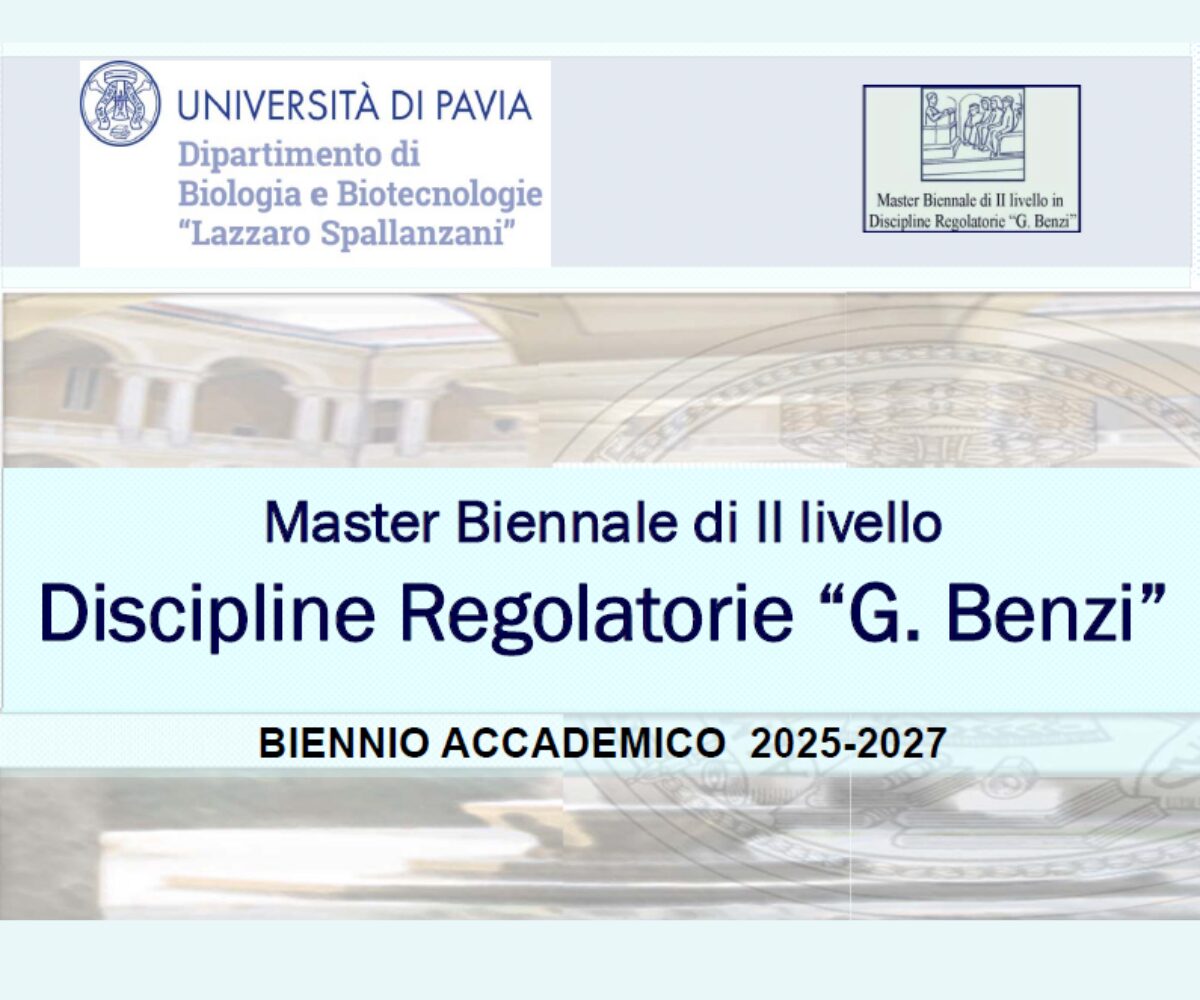 Aperte le iscrizioni per il Master in Scienze Regolatorie
