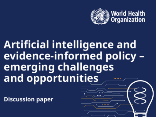 New discussion paper on AI and evidence-informed policy-making